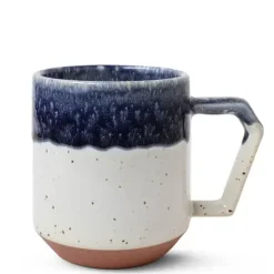 Hot MIYA Company Chips 12 Oz. Mug Navy Drip Glaze