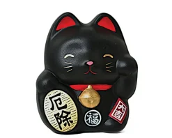 Sale MIYA Company Feng Shui Fortune Cat Bank - Black