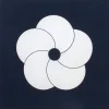 Best MIYA Company Furoshiki Pattern Flowers Black 27.5" Sq.