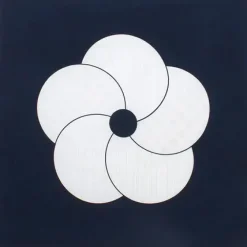 Best MIYA Company Furoshiki Pattern Flowers Black 27.5" Sq.