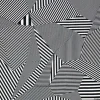 Best MIYA Company Furoshiki Pattern Stripes Black 38.75" Sq.