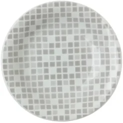 Sale MIYA Company Grid 6.5" Round Plate - Gray