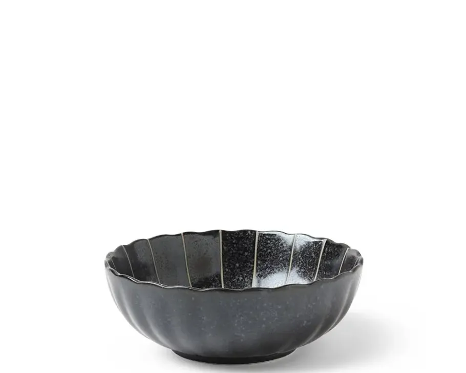 Hot MIYA Company Kasa Lines Black 5.5" Bowl