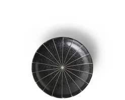 Clearance MIYA Company Kasa Lines Black 4.75" Plate