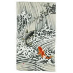 Online MIYA Company Koi Waterfall Noren