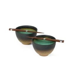 MIYA Company Kosui Green 5.5" Bowl For Two Set