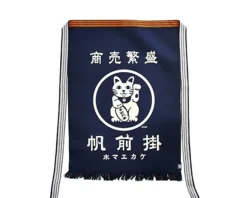 Hot MIYA Company Maekake Canvas Apron - Fortune Cat