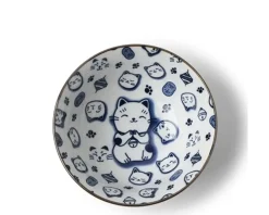 MIYA Company Maneki Neko Blue 5.75" Bowl