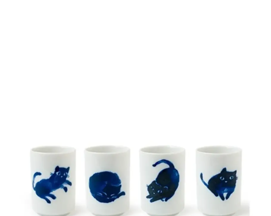 Best MIYA Company Midnight Blue Cat Cup Set