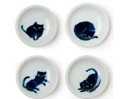 Clearance MIYA Company Midnight Blue Cat Dish Set