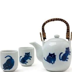 MIYA Company Midnight Blue Cat Tea Set