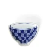 MIYA Company Mini Plate 3.75" Blue & White Teacup Check