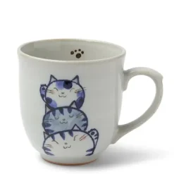 Clearance MIYA Company Mug Cat Trio Blue