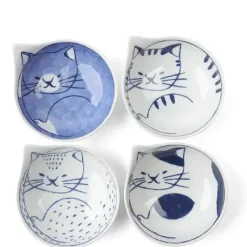 Hot MIYA Company Nekotori Cat Bowl 3.75" Set/4