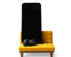 MIYA Company Phone Stand Cat On Sofa Yellow