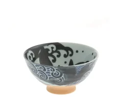 Best MIYA Company Rice Bowl Blue Whale Waves