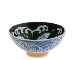Online MIYA Company Rice Bowl Blue Whale Waves (Xl) 5-3/4