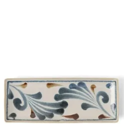 Discount MIYA Company Rustic Blue Vines Rectangle Plate