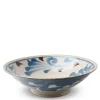 New MIYA Company Rustic Blue Vines 9.75" Serving Bowl