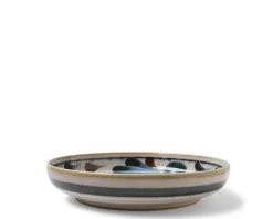 Hot MIYA Company Rustic Blue Vines 7.75" Shallow Bowl