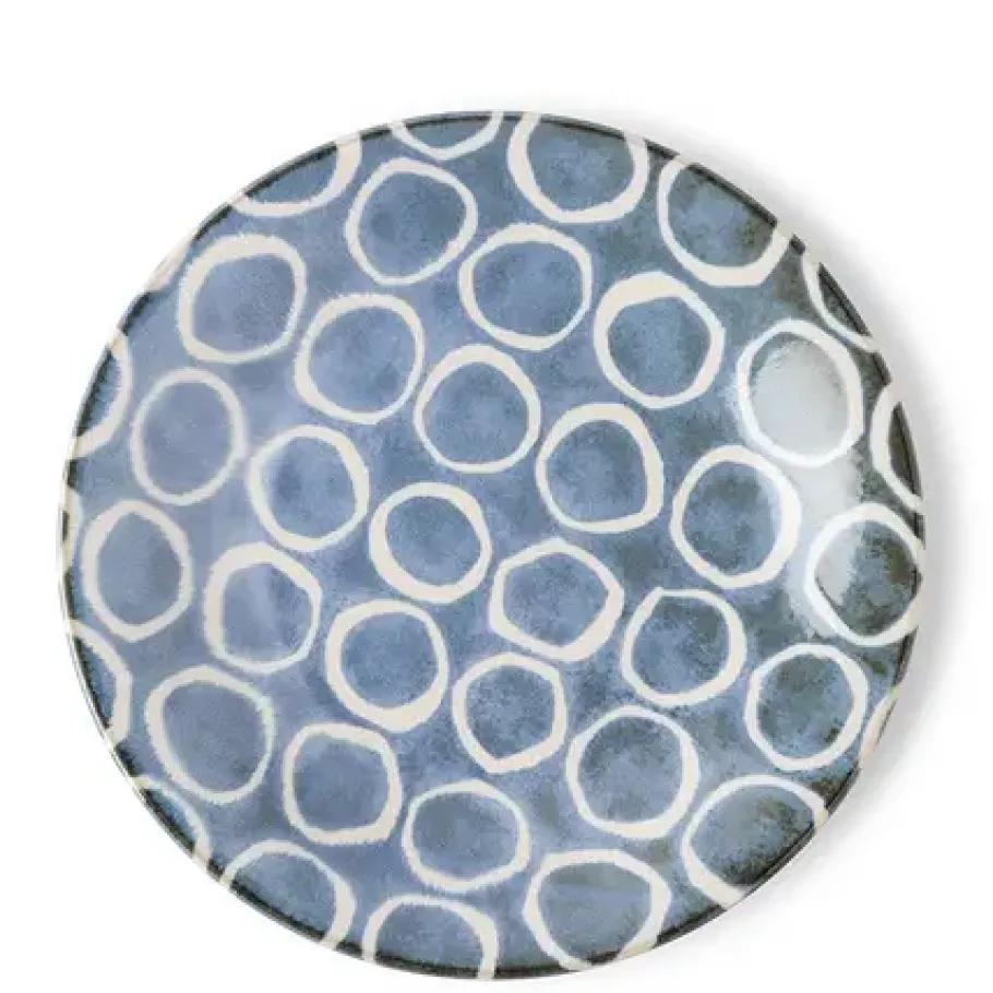 Outlet MIYA Company Rustic White Circles 11" Plate