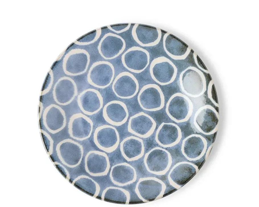 Outlet MIYA Company Rustic White Circles 11" Plate