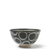 Hot MIYA Company Rustic White Circles Rice Bowl