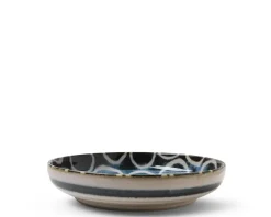 Discount MIYA Company Rustic White Circles 7.75" Shallow Bowl
