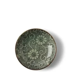 Best MIYA Company Sauce Dish 3-5/8" Indigo Mums