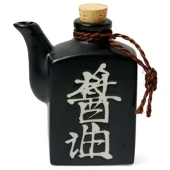 Clearance MIYA Company Shoyu 6 Oz. Sauce Pot With Cork - Black Matte