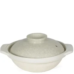 Clearance MIYA Company Sumi Kannyu White Donabe Casserole, 34 Oz.