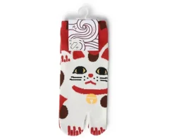 Outlet MIYA Company Tabi Socks - Maneki Neko Red