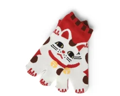 Outlet MIYA Company Tabi Socks - Maneki Neko Red