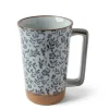 Sale MIYA Company Tall Mug Blue Floral 12 Oz.