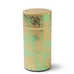Online MIYA Company Tea Canister Gold/Green Foil Bamboo