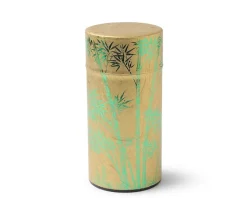 Online MIYA Company Tea Canister Gold/Green Foil Bamboo