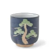 Best MIYA Company Teacup Carved Pine Tree