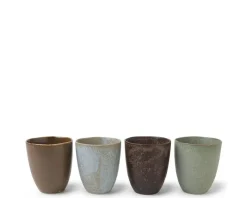 Outlet MIYA Company Teacup Pacific Forest Matte Set Of 4