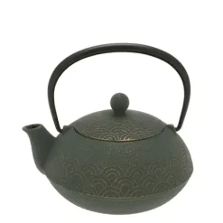 Online MIYA Company Teapot Cast Iron Bronze Waves