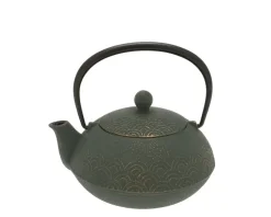 Online MIYA Company Teapot Cast Iron Bronze Waves