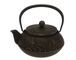 Best MIYA Company Teapot Cast Iron Copper Black Goldfish