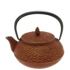 Discount MIYA Company Teapot Cast Iron Gold Cranberry Pine Needles