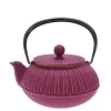 Clearance MIYA Company Teapot Cast Iron Gold Purple Chrysanthemum