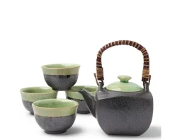 Best MIYA Company Tea Set Bronze/Jade Square