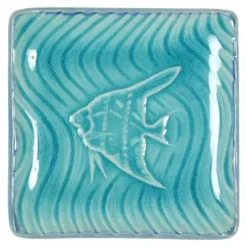 MIYA Company Turquoise Blue Fish 4.5" Sq. Plate