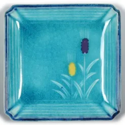 New MIYA Company Turquoise Blue Mugi 4.5" Sq. Plate