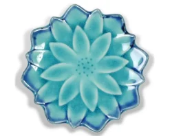 MIYA Company Turquoise Blue Mum 4.75" Plate