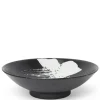 New MIYA Company White Brush Stroke 9.75" Serving Bowl