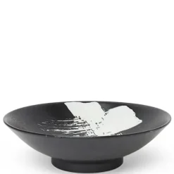 New MIYA Company White Brush Stroke 9.75" Serving Bowl