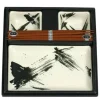 Clearance MIYA Company White Brush Stroke Sushi Set
